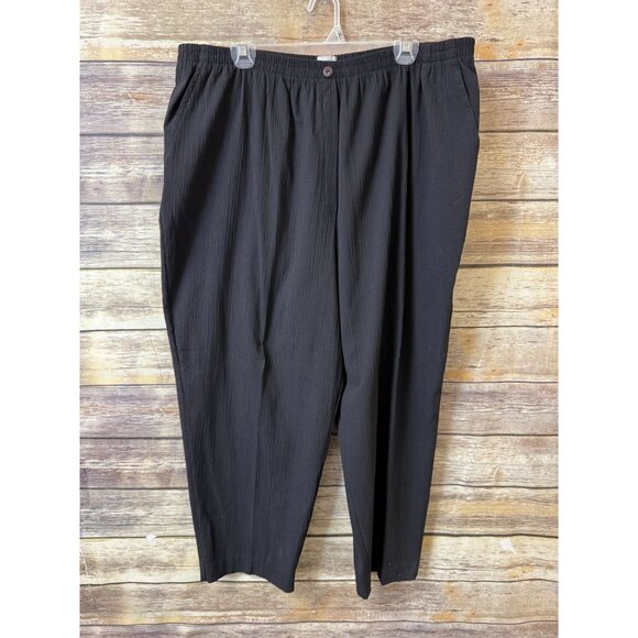 Koret Womens Black Terranova 22W‎ Short Pants With Elastic Waist Pockets NWT - Picture 1 of 4